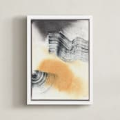"Touch of Light" - Art Print in salamander by Sumak Studio - Framed Canvas