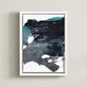 "Kona Dream II" - Art Print in Slate by Jenny Partrite - Framed Canvas