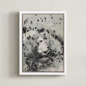 "Phoenix" - Art Print in Green Grey by Christa Kimble - Framed Canvas