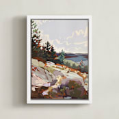 "Halfway There I" - Art Print in Stone by Jess Franks - Framed Canvas