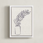 "Arcing not falling" - Art Print in Dark Indigo Blue by Holly Rose - Framed Canvas