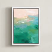 "Whispers Of The Sun" - Art Print in Emerald Sun by AlisonJerry - Framed Canvas