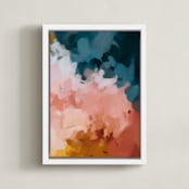 "At Sunset" - Art Print in Blush Pink by Parima Studio - Framed Canvas