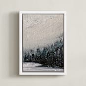 "Fog and Forest" - Art Print in Mist by Katy Abraham - Framed Canvas