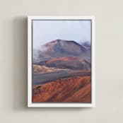 "Walking on the Moon" - Art Print in Rust by Stellax Creative - Framed Canvas