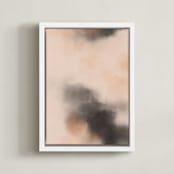 "Stormy Clouds I" - Art Print in Blush by Iveta Angelova - Framed Canvas
