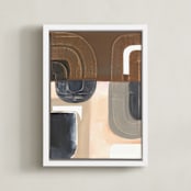 "Rumba l" - Art Print in Rumba grey by AlisonJerry - Framed Canvas