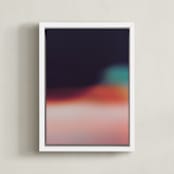 "Evening Walk" - Art Print in Navy Blue by Parima Studio - Framed Canvas