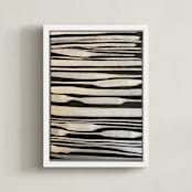"Linen" - Art Print in Shades of Ecru by Deborah Velasquez - Framed Canvas