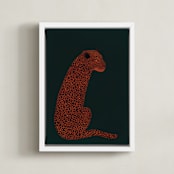"Watch Out" - Art Print in Forest by Megan Zang - Framed Canvas