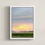 "Summer Glow II" - Art Print in Sunset by Nicole Walsh - Framed Canvas