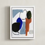 "Creating Order" - Art Print in Waterfall by Cait Courneya - Framed Canvas