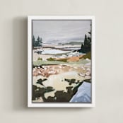 "Schoodic II" - Art Print in Grey by Jess Franks - Framed Canvas