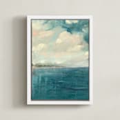 "Across the pond" - Art Print in Sea by Lindsay Megahed - Framed Canvas