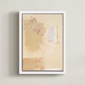 "character and quality" - Art Print in Parchment by Kamala Nahas - Framed Canvas