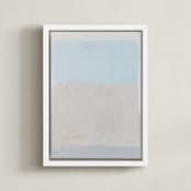 "Buff Boxes No. 1" - Art Print in Sky by Amy Gray - Framed Canvas