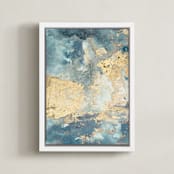 "Gem No. 1" - Art Print in Emerald by Julia Contacessi - Framed Canvas