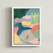 "Interlude II" - Art Print in Apricot by Lindsay Megahed - Framed Canvas