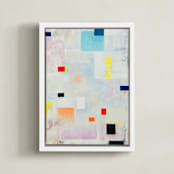 "Rhythm of Color" - Art Print in Multi-Colored by Elle Youm - Framed Canvas
