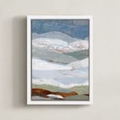 "Calling Me Home I" - Art Print in Moss by Roberta Hoiness Art - Framed Canvas