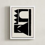"Paper collage" - Art Print in Blackish by Stefania Copertini - Framed Canvas