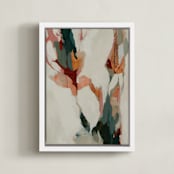"Winter Thaw No. 2" - Art Print in Warm Grey by Wendy Keller - Framed Canvas
