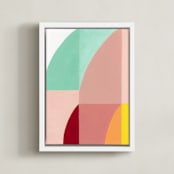 "Your Smile Tastes like Sunshine 1" - Art Print in Sunshine Pink by Christina Flowers - Framed Canvas