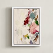"Flower Market II" - Art Print in Rose by Wendy Keller - Framed Canvas