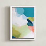 "Nev II" - Art Print in Celery by Mya Bessette - Framed Canvas