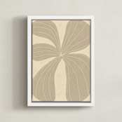 "Beige Flower" - Art Print in Sand Beige by Alisa Galitsyna - Framed Canvas