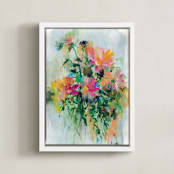 "flowering" - Art Print in Petal by Sonal Nathwani - Framed Canvas