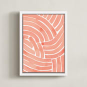"Curvy lines" - Art Print in Ginger by Kristine Sarley - Framed Canvas