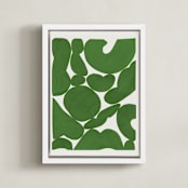 "shapes" - Art Print in Shamrock by Pati Cascino - Framed Canvas