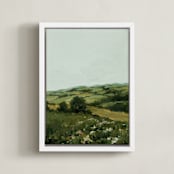 "Meadows" - Art Print in Fields by Wendy Keller - Framed Canvas