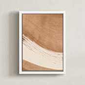 "Boundary No. 1" - Art Print in Caramel by Melissa Selmin - Framed Canvas