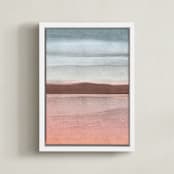 "Liquid Sunset II" - Art Print in rust by Cass Imagines - Framed Canvas