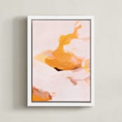 "Marigolds No.1" - Art Print in Marigold Orange by Parima Studio - Framed Canvas