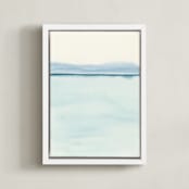 "Playa Two" - Art Print in Powder Blue by Emily Magone - Framed Canvas