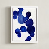 "Lula" - Art Print in Royal Blue by Parima Studio - Framed Canvas