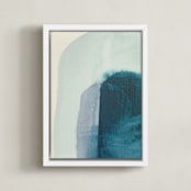 "passage 2" - Art Print in agate blue by Nell Waters Bernegger - Framed Canvas