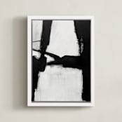 "Gentle Embrace" - Art Print in Black and White by Ilana Greenberg - Framed Canvas