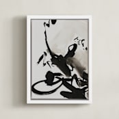 "Ink perspective" - Art Print in Black and white ink by Svitlana Martynjuk - Framed Canvas