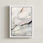 "Beneath the Layers" - Art Print in Pewter by Melanie Severin - Framed Canvas