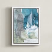 "Sea Glass No. 2" - Art Print in Sea by Julia Contacessi - Framed Canvas
