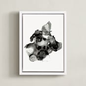"Single Plasma" - Art Print in Monochrome by AT ORIGINALS - Framed Canvas