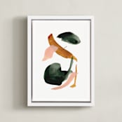 "Calm Forest No.18" - Art Print in Forest Green by Cait Courneya - Framed Canvas