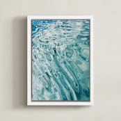 "Slip" - Art Print in Marine Blue by Kelly Johnston - Framed Canvas