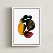 "Interim" - Art Print in Gamboge by Kiana Lee - Framed Canvas
