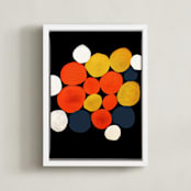 "Unity" - Art Print in Spice orange by Deborah Velasquez - Framed Canvas
