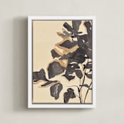 "Young Fig" - Art Print in Cream by Laura Condouris - Framed Canvas
